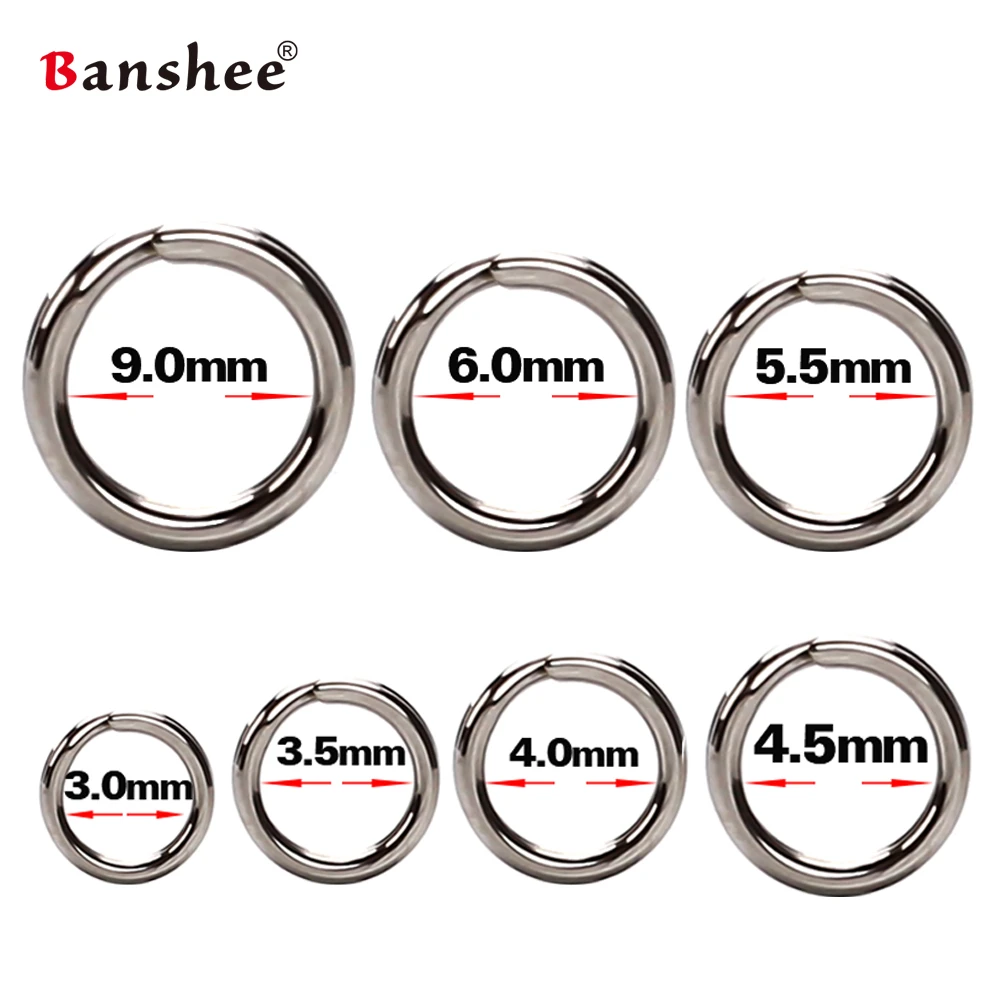 100Pcs Fishing Rings Stainless Steel Split Rings High Quality Strengthen Solid Ring Lure Connecting Ring for Fishing Accessories
