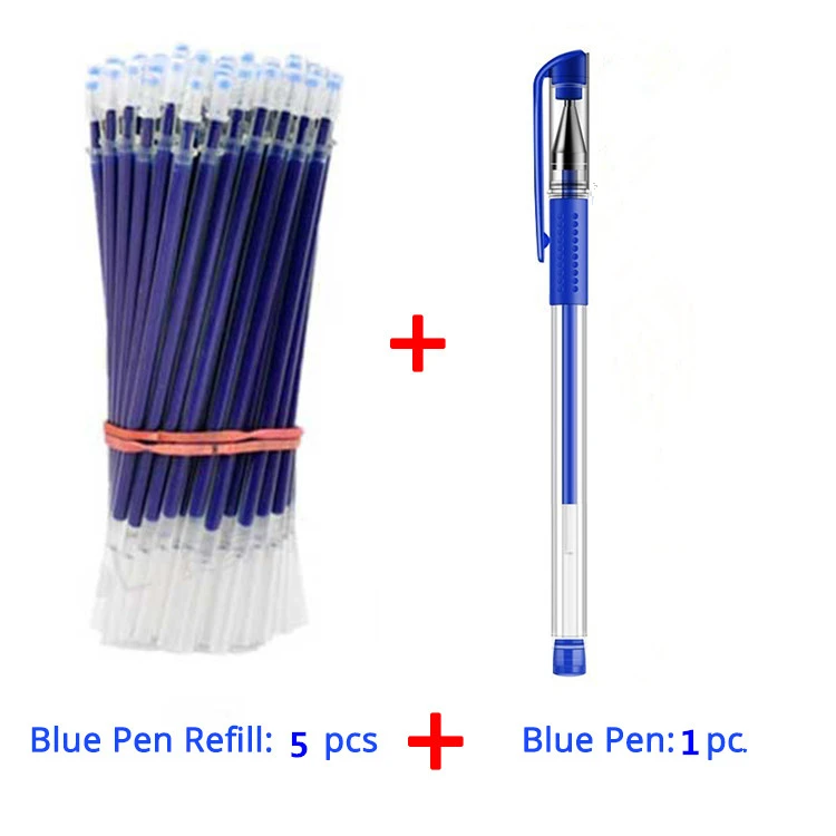 Gel Pen Refill Supplies Studuents Blue Pen Kawaii Stationary Pen Refill Colorful Pens for School Stationery Gel pens and Refills