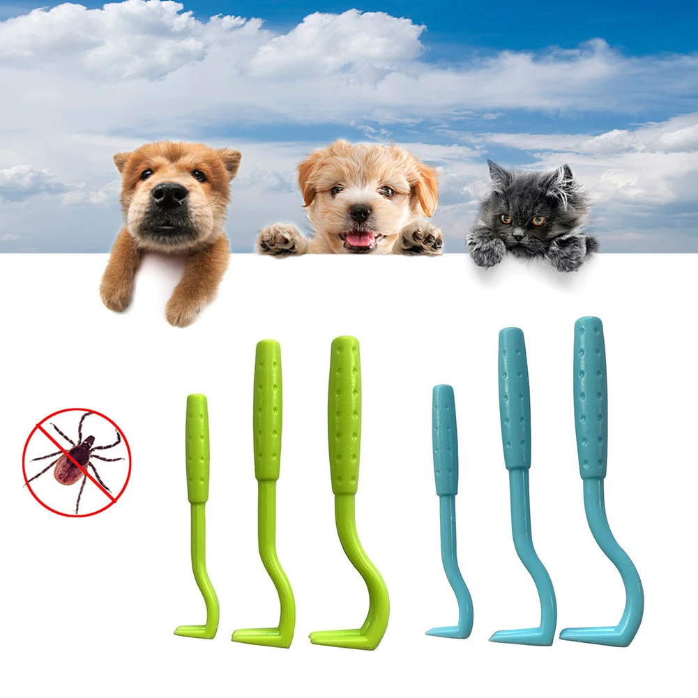 3PCS Pet Flea Remover Tool Scratching Hook Remover Pet Cat Dog Grooming Supplies Tick Picker Flea Removal Tools Pets Dogs Comb