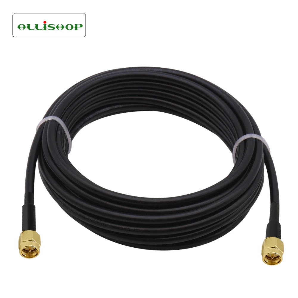 1-30 meters Low Loss Extension Antenna Cable RG58 SMA Male to SMA Female Connector Pigtail For 4G LTE Ham ADS-B Walkie Talkies