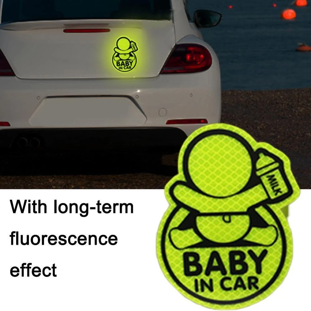 Car Personality Baby In Car Guan Yuanguang Reflective Stickers Reflective Warning Stickers To Prevent Rumbling Speakers