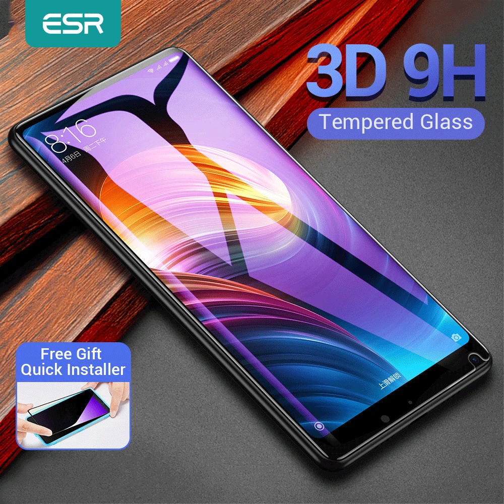 ESR for Xiaomi Mi MIX 2 2S Tempered Glass Anti Blue-ray Full Cover Screen Protector for xiaomi mix 2s mix 3 mi 6 8 9 se 10 pro