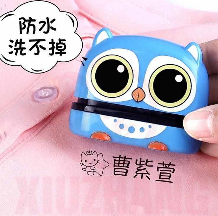 Owl Panda Custom-Made Baby Name Stamp DIY for Children Name Seal Student Clothes Chapter Not Easy To Fade Security Name Stamptoy