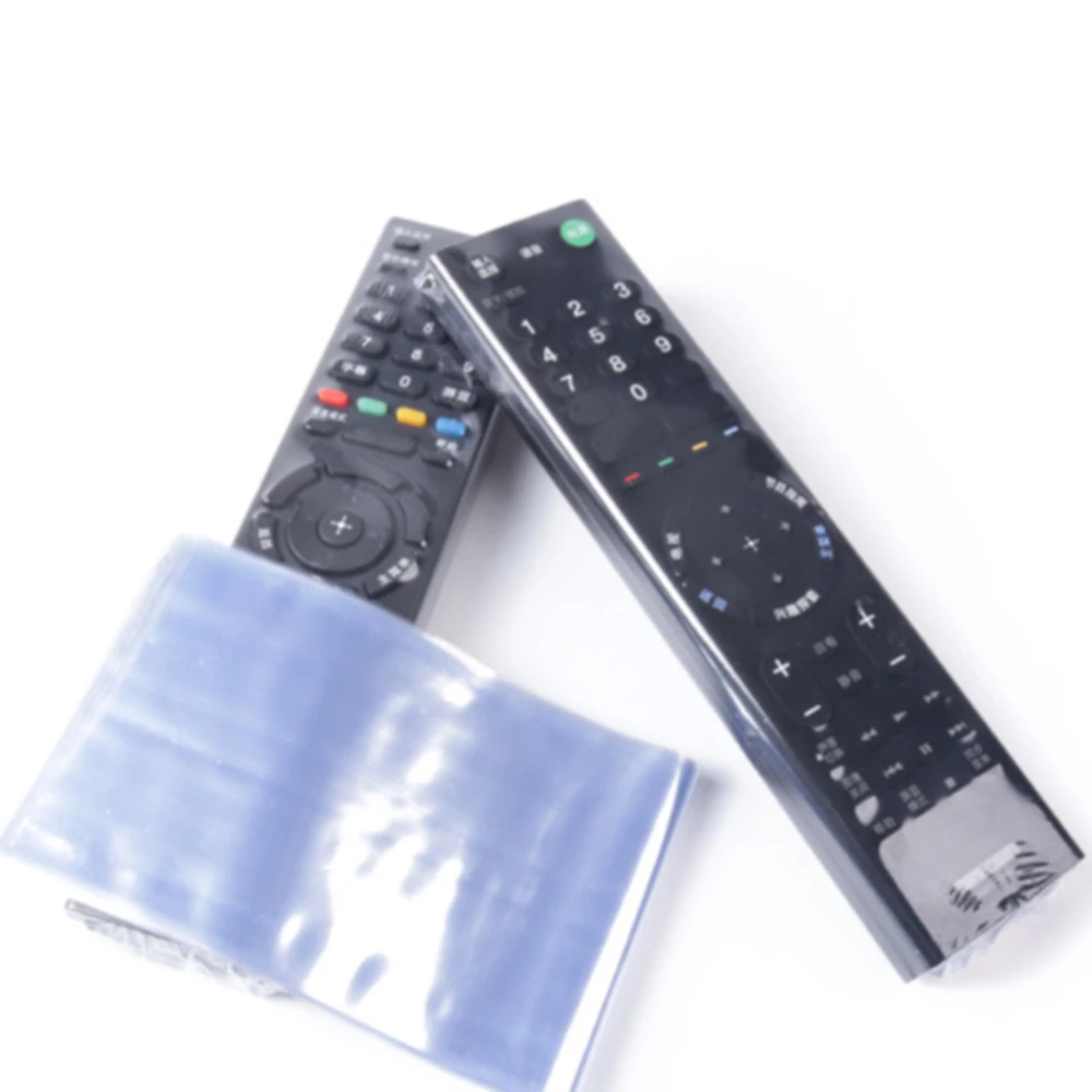 10Pcs Clear Shrink Film Bag TV Remote Control Case Cover Air Condition Remote Control Protective Anti-dust Bag