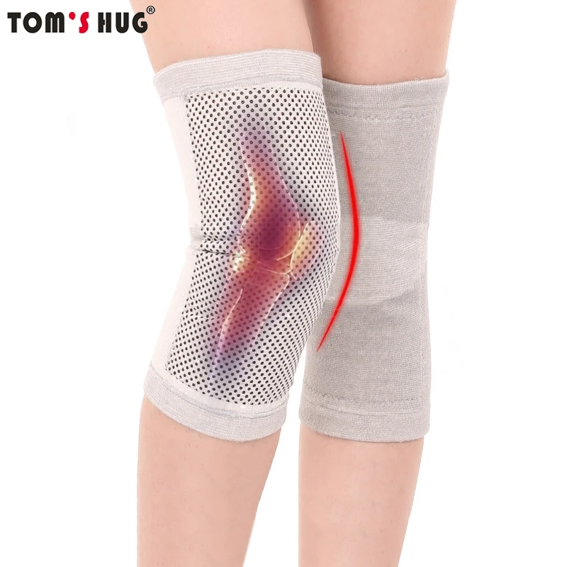 Tom's Hug Tourmaline Self Heating Support Knee Pads 1 Pcs Knee Brace Warm for Arthritis Joint Pain Relief and Injury Recovery