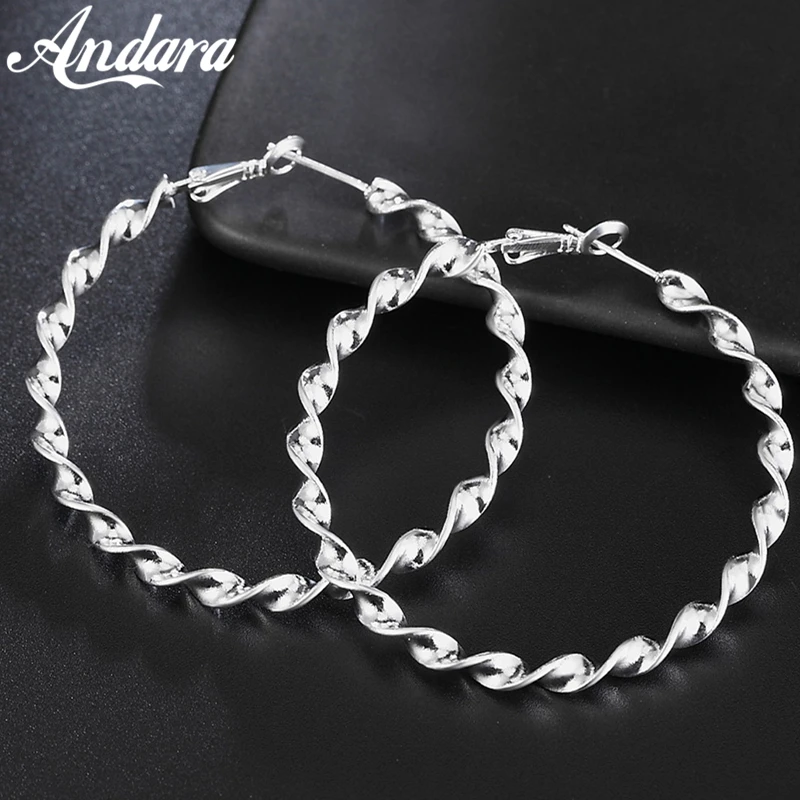 New Style 925 Sterling Silver Earrings Twisted Line Fashion Earring Dress Ladies Jewelry Gifts
