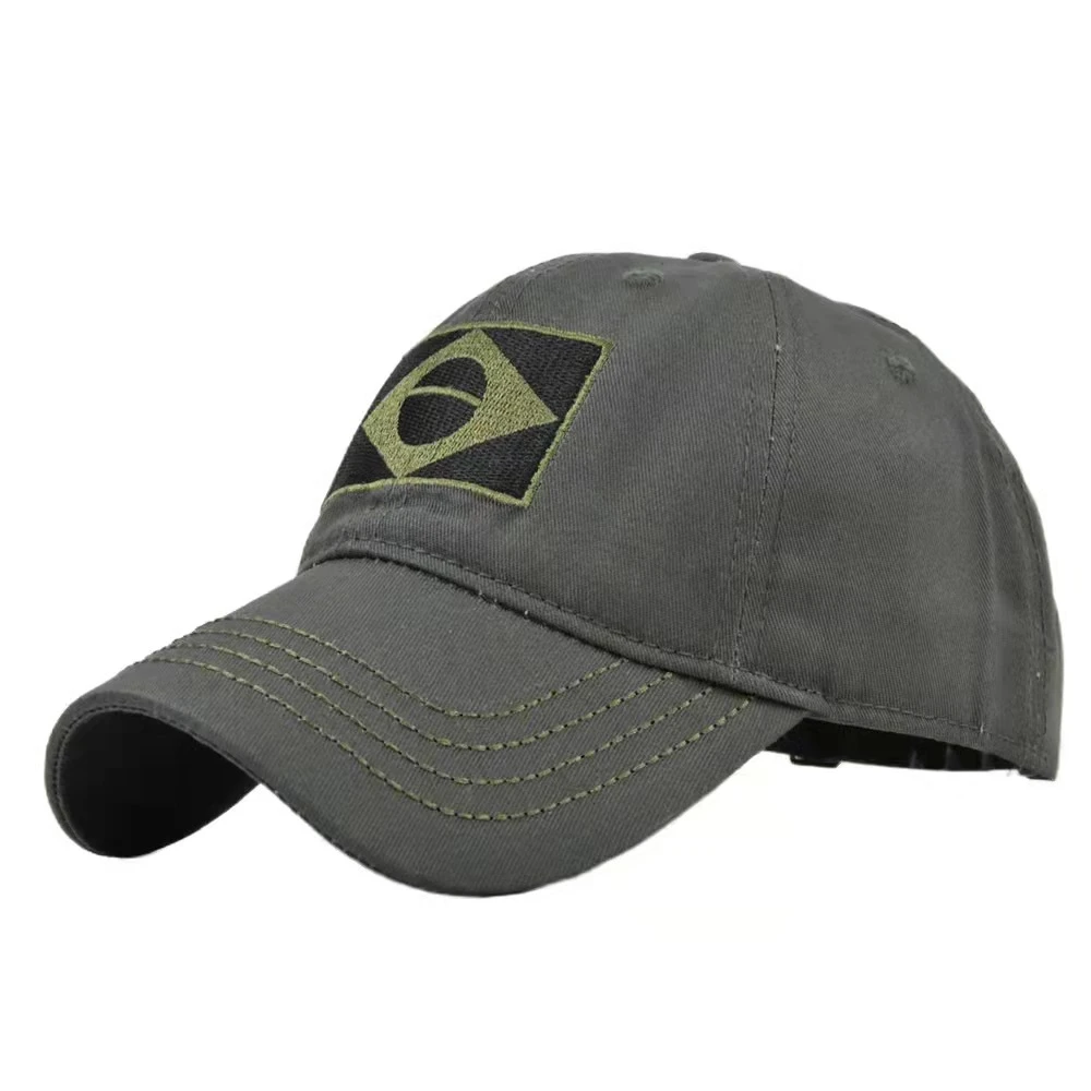 New Arrival Military Tactical Hats Embroidery Brazil Flag Caps Team Male Baseball Caps Army Force Jungle Hunting Caps for Men