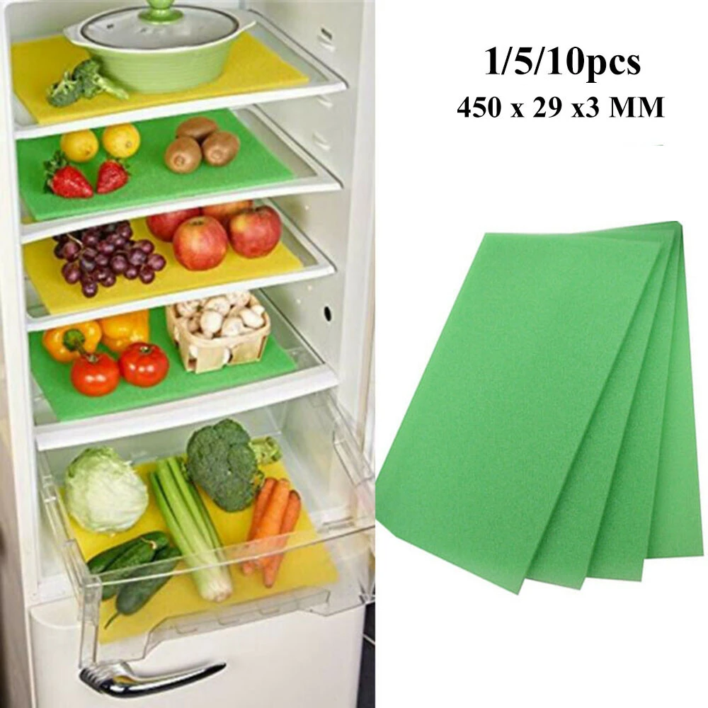 1/5/10Pcs Filter Sponge For Refrigerator Mildew Proof Vegetable Fruit Anti-mildew Refrigerator pad Kitchen tool Fresh mat