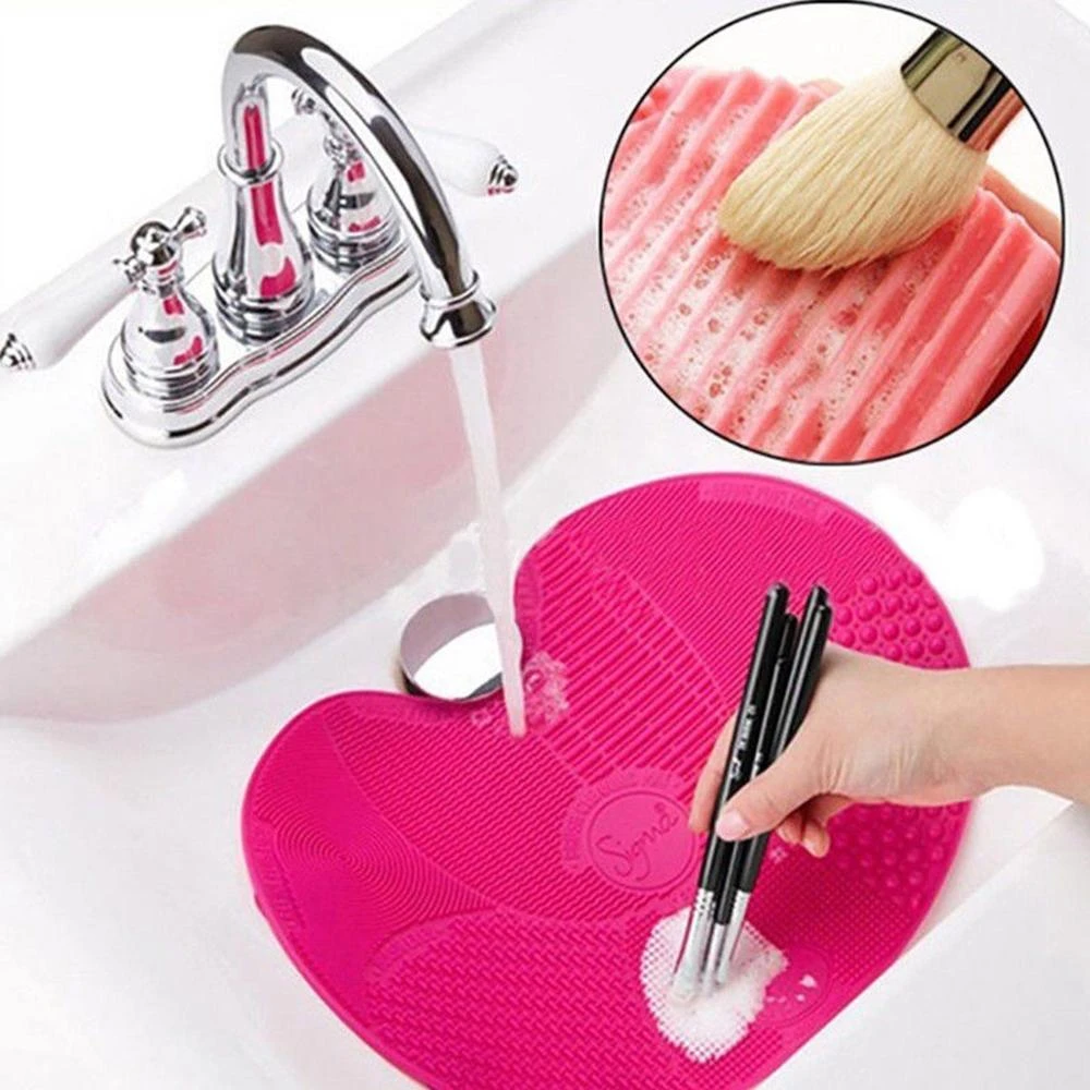 Silicone Makeup Brush Cleaner Make Up Washing Brush Washing Cosmetic Foundation Makeup Brush Cleaner Pad Scrubber Board Tool