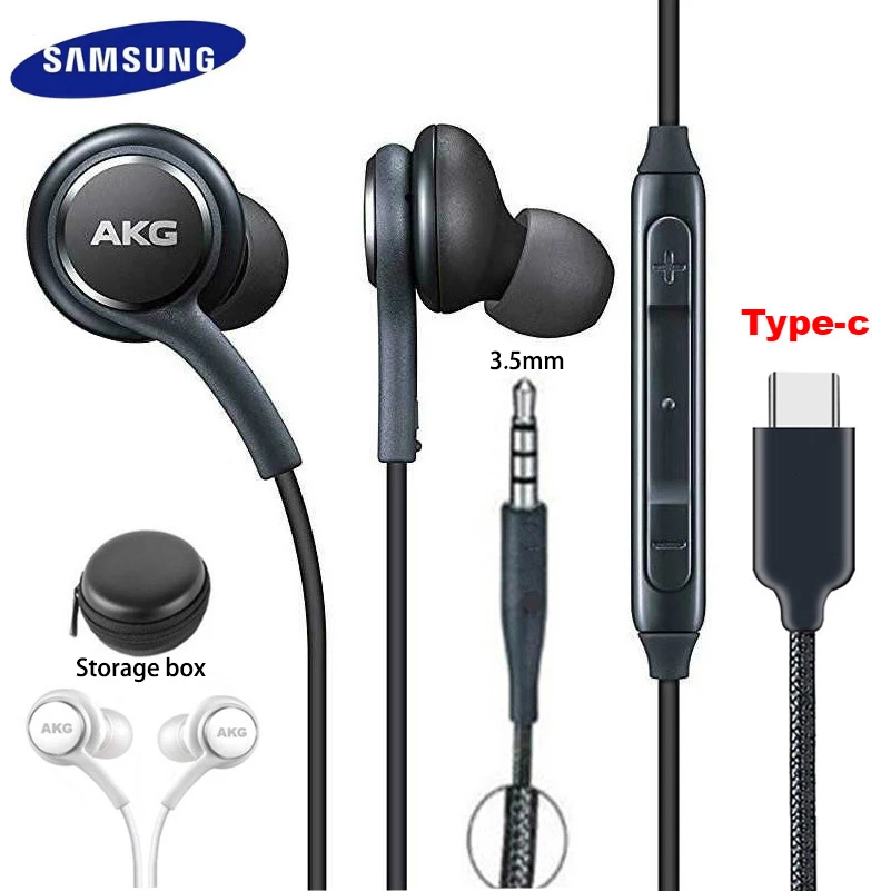 Samsung Earphones EO IG955 AKG Headset In-ear 3.5mm / Type c Mic Wired for Galaxy S20 note10 S10 S9 S8 S7 xiaomi vivo smartphone