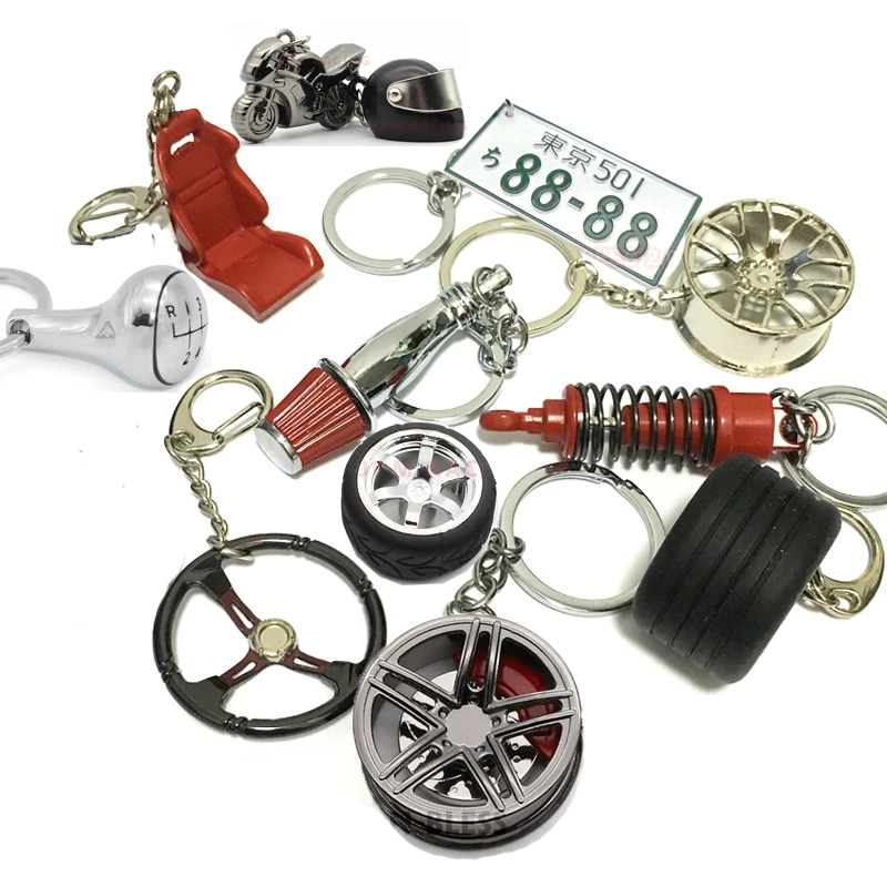 Hot Great gift for JDM racing fans Driver Wakaba Mark Car Keychain Auto Part Model Key Chain Ring Key Fob Car Keychain for Men