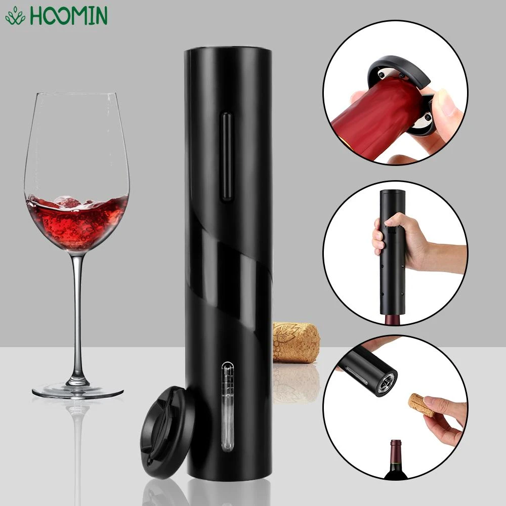 Automatic Corkscrew Jar Opener Battery Electric Wine Bottle Opener for Red Wine Foil Cutter Set Kitchen Tool Can Opener