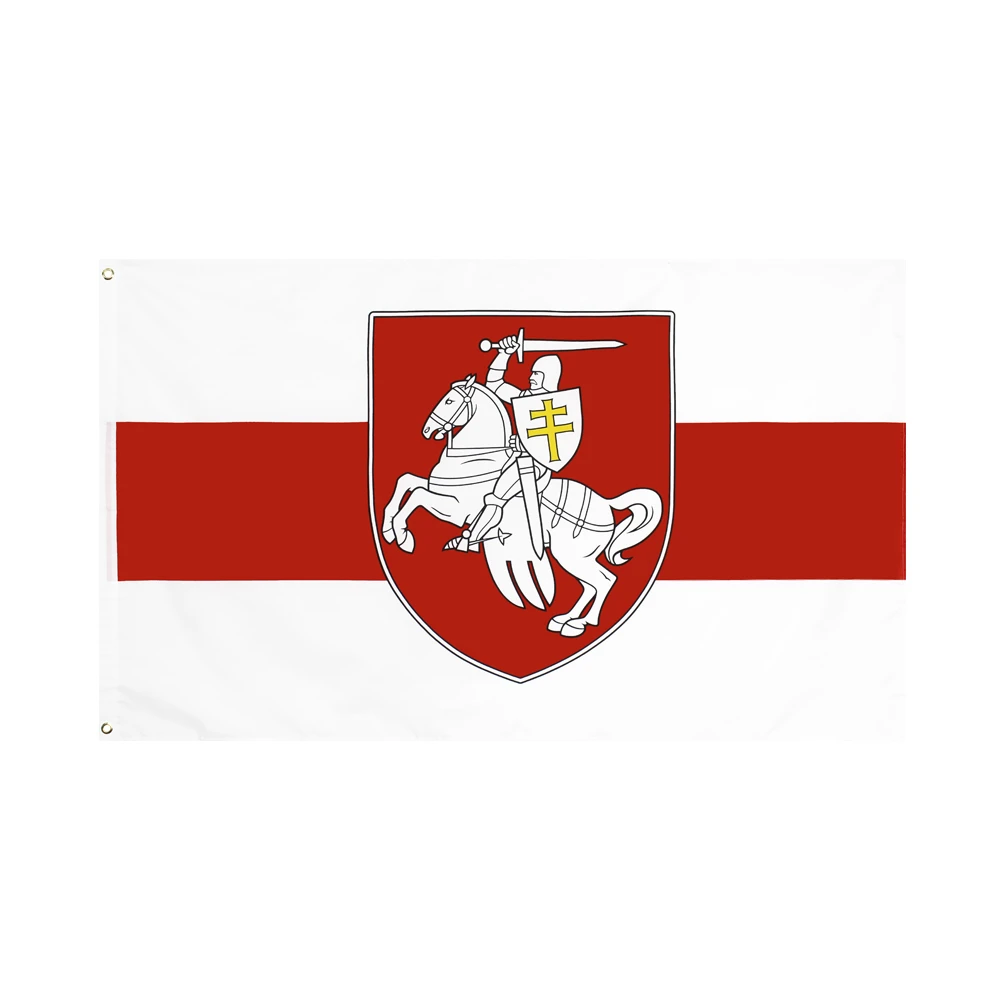 Belarus white knight pagonya 3x5ft/90x150cm flag