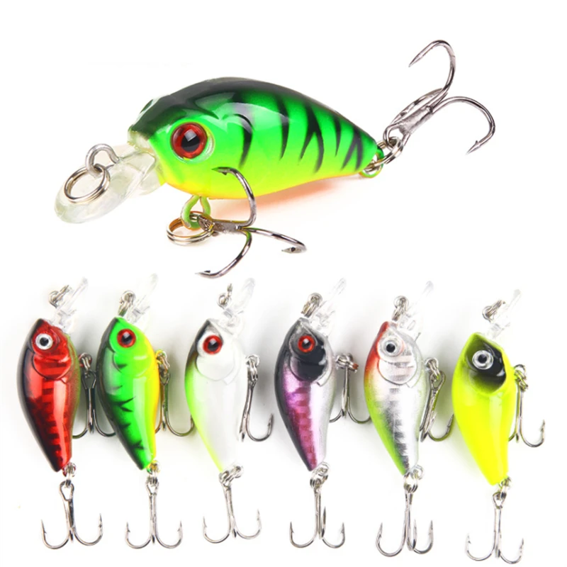 1Pcs Fishing Lure Crankbait 45mm 3.8g Rock Little Fatty Artificial Bait Carp Fish Killing Plastic Swimming Bait Fishing Tackle