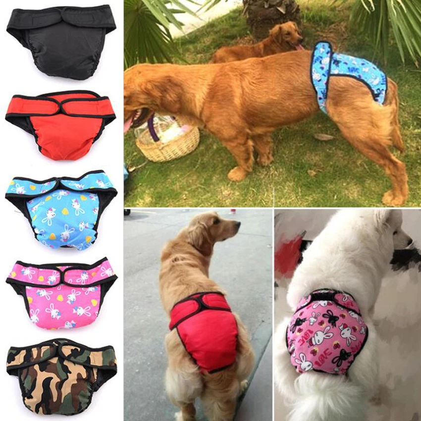 1Pc Pet Female Dog Puppy Diaper Pants Nappy Physiological Sanitary Soft Breathable Cotton Blended Panties Underwear