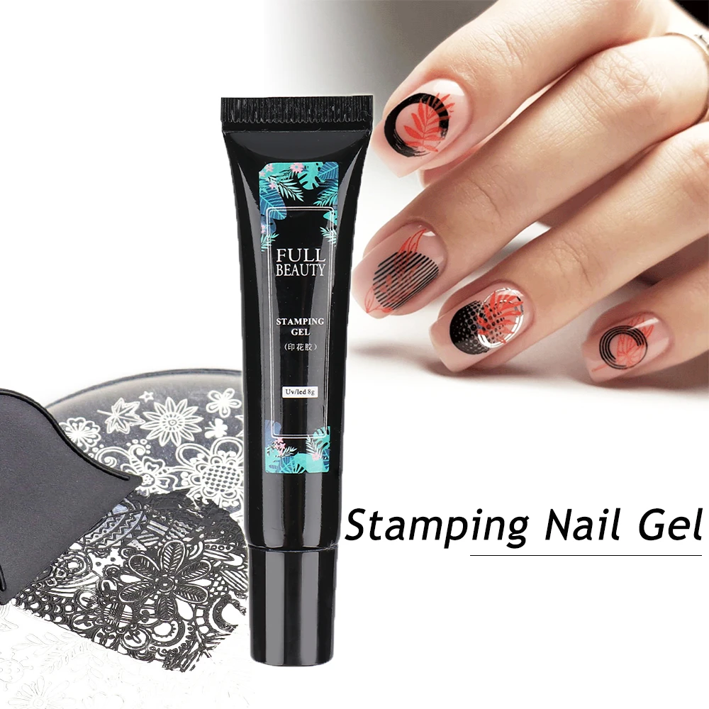 12 Colors Varnish For Stamping Black Silver Paint Gel Soak Off UV Polish Nail Art Stamp Nail Stencil For Manicure Design GL1793