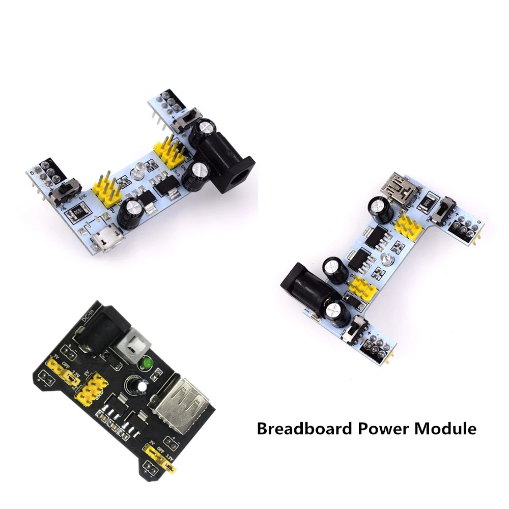 MB102 Breadboard Power Supply Module MB102 White Breadboard Dedicated Power Module 2-way 3.3V 5V MB-102 Solderless Bread Board
