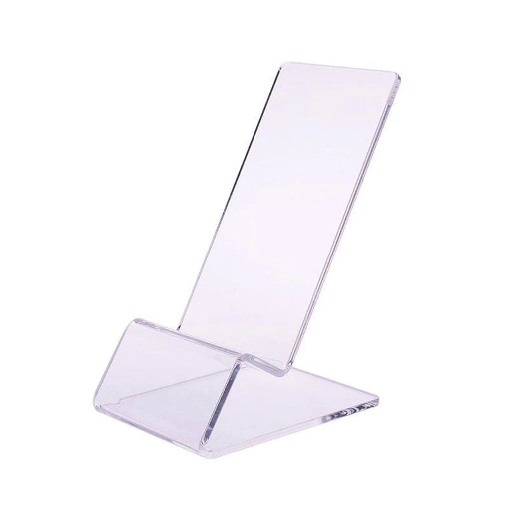 Clear Acrylic Phone Mount Holder Mini Portable Display Stand Rack Stand for Cell Phone Display For Samsung Huawei Xiaomi iphone