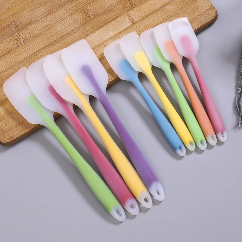 Baking Tools Spatula Translucent Mini Silicone Spatula Baking Scraper Cream Heat-Resistant Kitchen Utensils Smoother Decorator