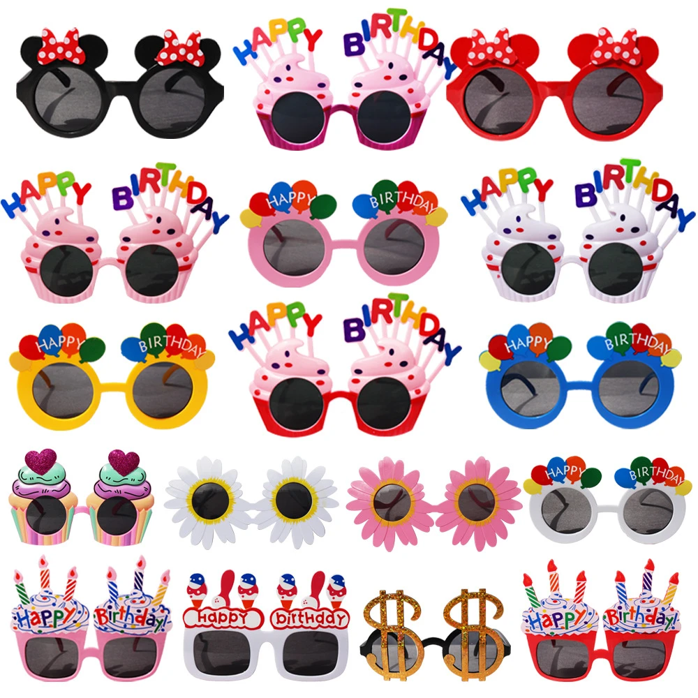 1pcs Happy Birthday Glasses Photo Booth Props For Birthday Party Kids Glasses Party Supplies Party Favor Accessories