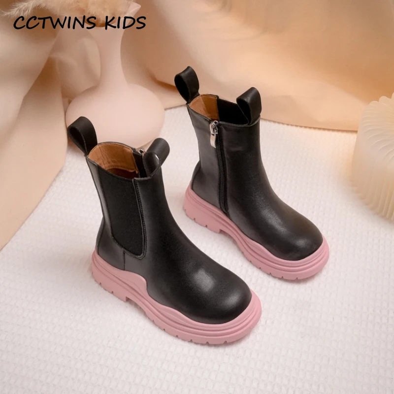 Kids Boots 2021 Autumn Children Fashion Casual Ankle High Top Chelsea Boots For Baby Girl Shoes Waterproof Thick Sole Platform