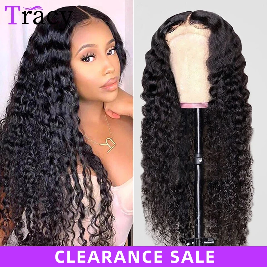 Brazilian Deep Wave Transparent 13X4 Lace Frontal Wig HD Lace Front Human Hair Wigs For Women 4X4 Deep Wave Lace Closure Wig