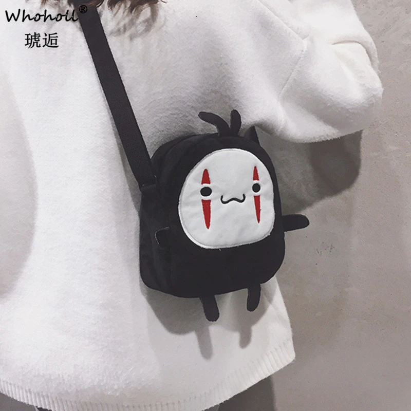 Lovely Mori Girl Lovely Shoulder Bags Cosmetic Plush Bags Woman 2020 Japanese Cartoon Spirited Away No Face Man Messenger Bag