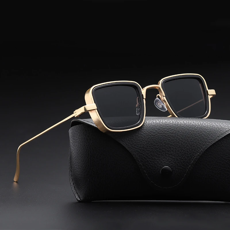 2020 Fashion Square Metal Men Sunglasses Vintage Anti-reflective Mirror Glasses Classic Design Women Sun Glasses Uv400