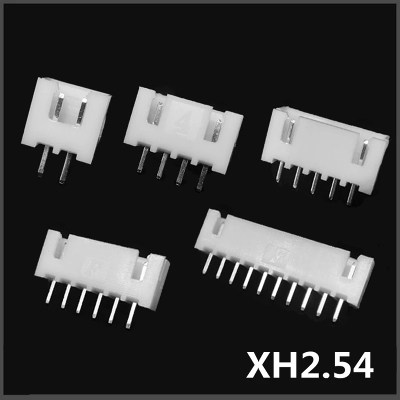 40pcs XH2.54 2.54mm Socket Connector Pin Header Straight pin 2p-12p total 11 types