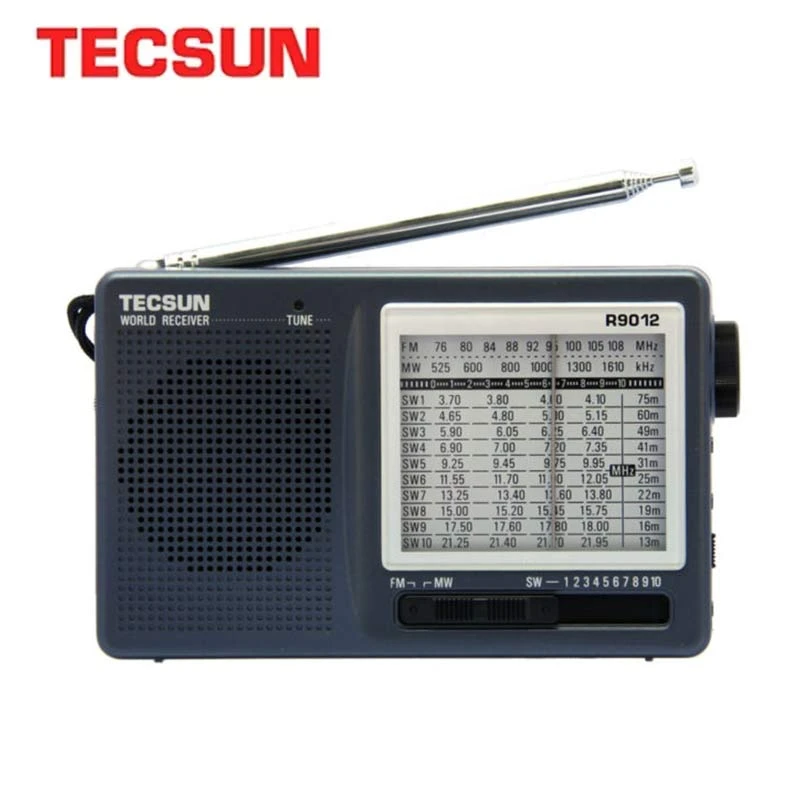 TECSUN R-9012 FM/AM/SW Radio 12 Bands Portable Internet Receiver Radio High Sensitivity Selectivity Low Noise FM/AM/SW Radio