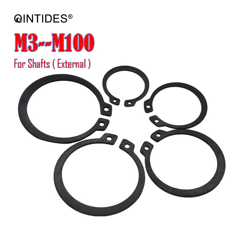 QINTIDES M3 - M100 Circlips for shaft type A stainless steel/65 manganese steel shaft retaining ring Bearing retainer circlip