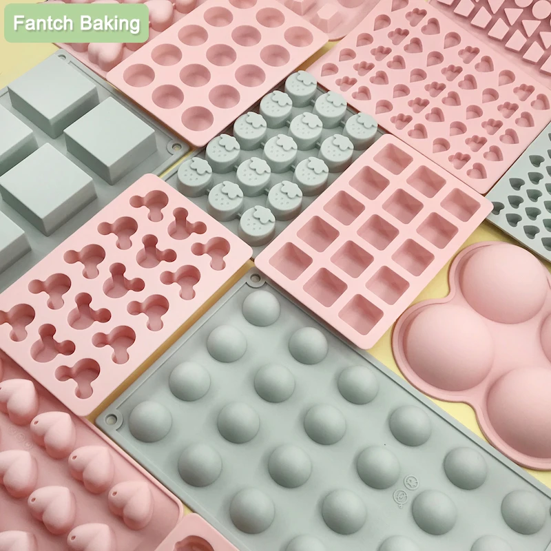 Love Hemisphere Square Silicone Mold For Doughnut Dessert Baking Pan Ice Cream Biscuit Cake Tools DIY Soap Mould Use Steam Oven