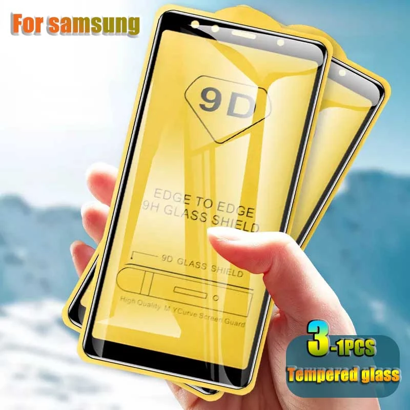 9D Full Cover Tempered Glass For Samsung Galaxy  A52 A51 A72 A32 A12 Screen Protector For A71 A50  A20S A70 A20 S20 FE M51 M31