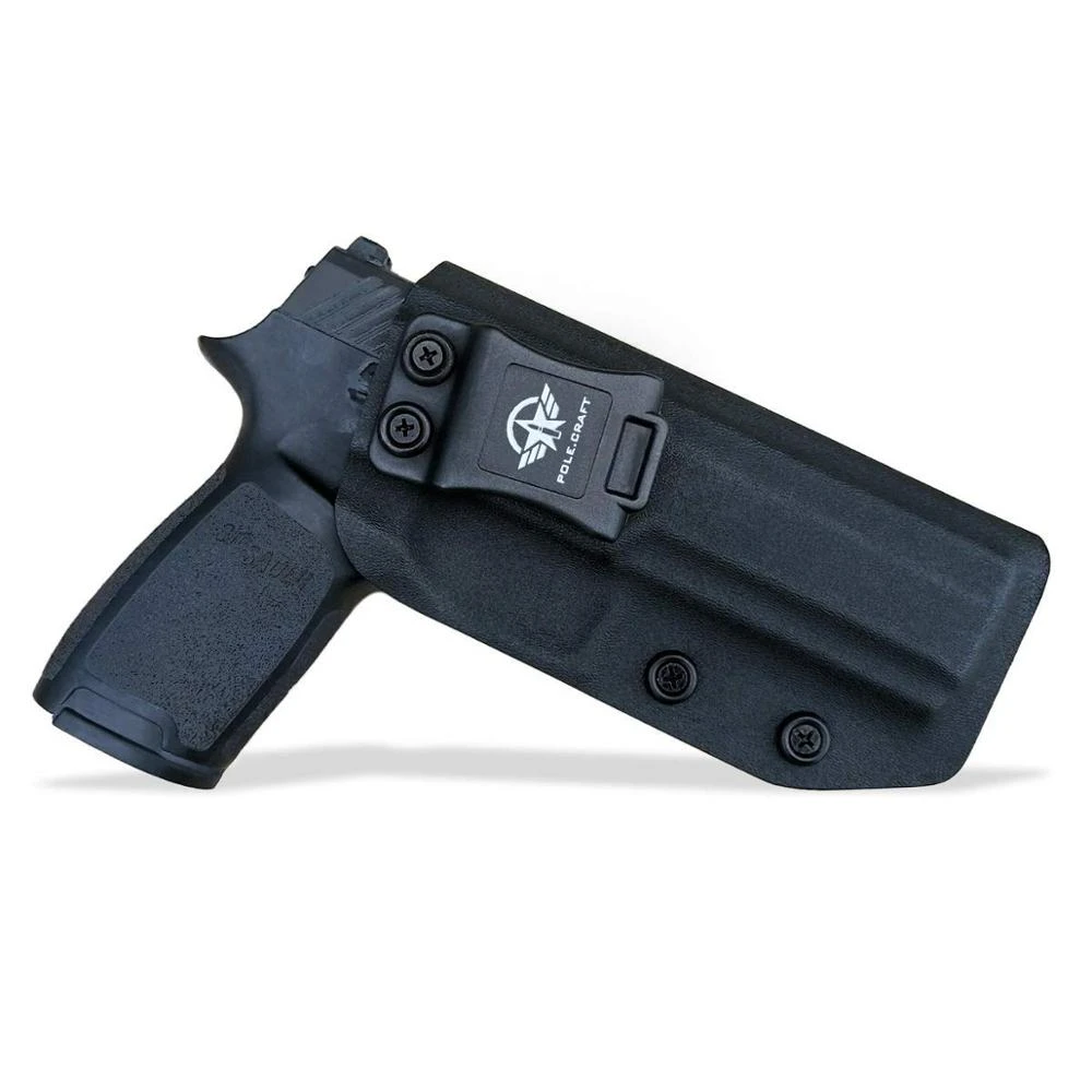 Kydex IWB Holster Custom Fit Sig Sauer P320 Full Size - Inside Waistband Concealed Carry - Cover Mag-Button - No Wear, No Jitter