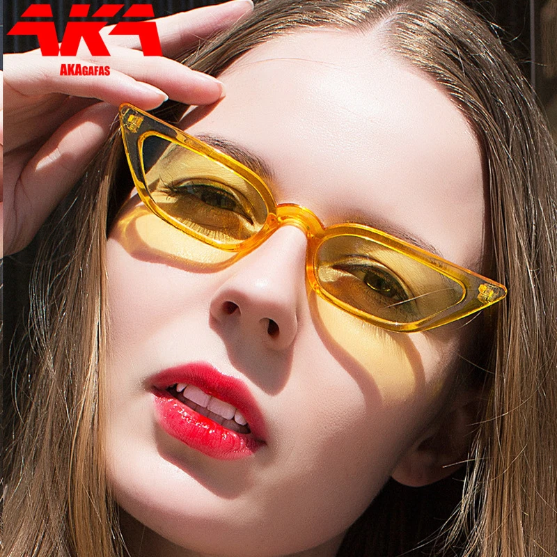 AKAgafas 2021 Candy Colour Sunglasses Women Retro Cat Eye Sun Glasses for Women Oculos De Sol Feminino Classic Glassesn UV400