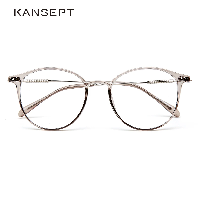 KANSEPT Acetate Glasses Frame Women Fashion Round Prescription Eyeglasses Ultralight Myopia Circle Eye Glasses Frame 90045