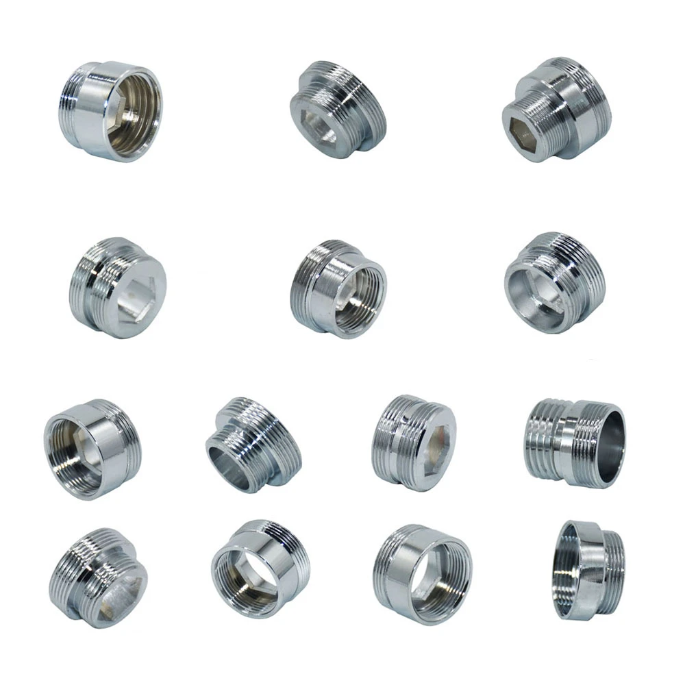 Silver 1/2 M20 M22 M24 Threaded Connector Brass M16 M17 M18 M19 M28 M32 Water Tap Connector For Faucet Adaptor 1pcs