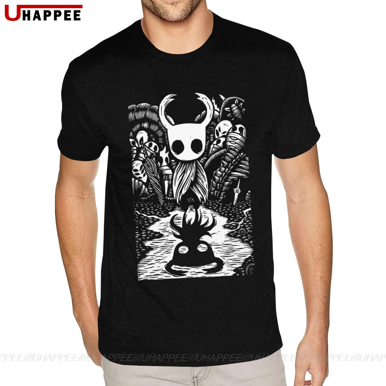 Ghost Knight Graphic Art Hollow Knight Funny Game Classic T-Shirt Men's XXXL Short Sleeves  O-neck Tee Shirts