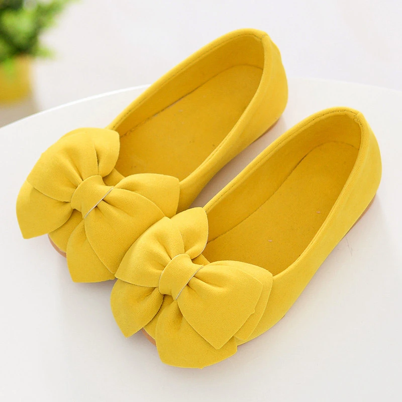 Candy Color Children Shoes Girls Princess Shoes Fashion Girls Slip on Shoes With Bow 1-12 years old kids shoes MCH011