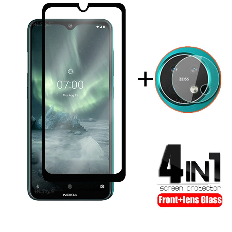 4-in-1 For Nokia 7.2 Glass For Nokia 7.2 Tempered Glass Screen Protector Protective Camera Film For Nokia 6.2 7.2 5.3 Lens Glass