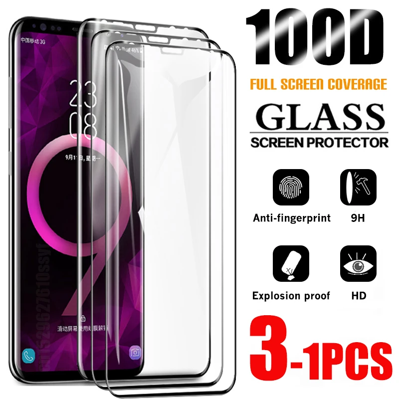 Screen Protector For Samsung Galaxy S21 S20 S10 Note 20 Ultra Plus Protect Tempered Glass S8 S9 Note 10 9 8 Plus S10 E 4G 5G HD