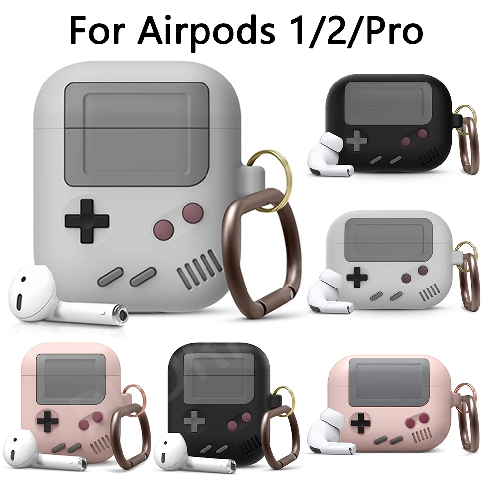 Silicone Earphone Case For Airpods 2 Protective Case For Apple airpods Pro 3 Wireless Bluetooth 3D Game Console Shockproof Cover