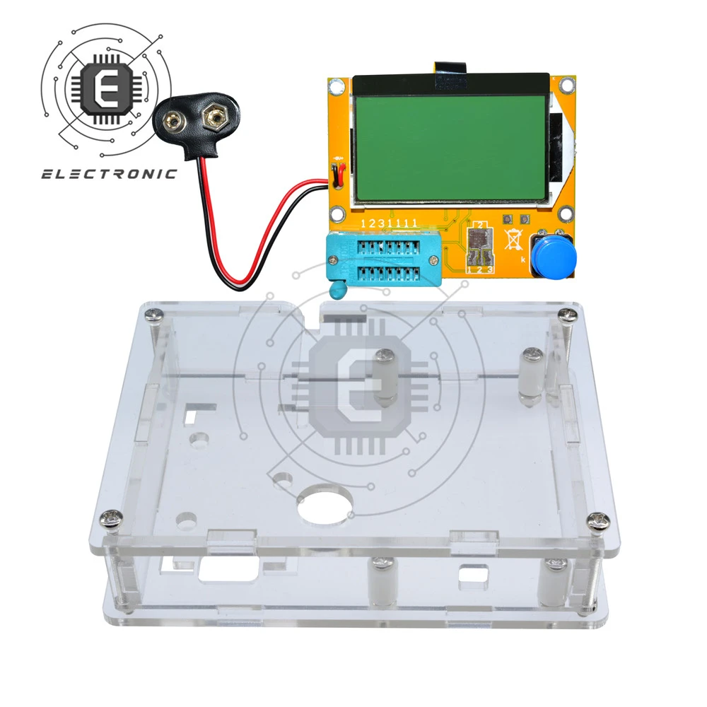 ESR Meter Mega328 Transistor Tester Digital V2.68 ESR-T4 Diode Triode Capacitance MOS/PNP/NPN LCR 12864 LCD Screen Tester