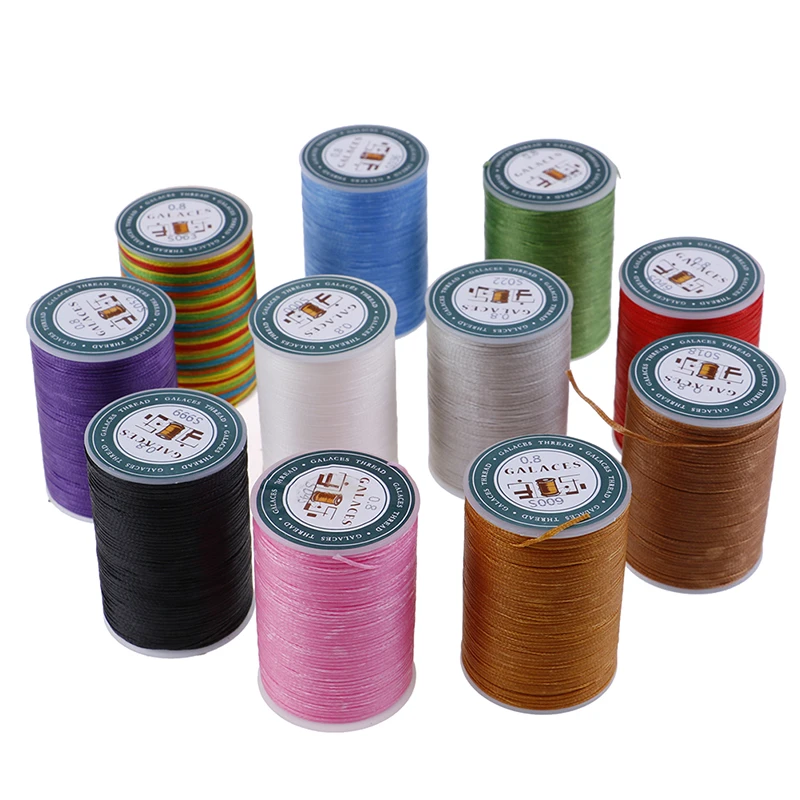 1PCS Multicolor Hand Stitching Thread 90 Meter Sewing Thread Polyester Cord Waxed Thread Leather 0.8mm for DIY Tool