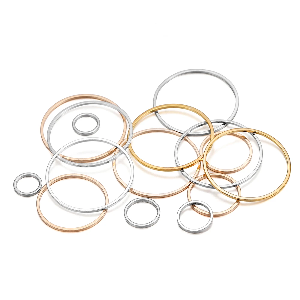 20-50pcs Diameter 8-40mm Round Brass Closed Rings Connect Earrings Pendants Circle Earring Pendant Jewelry Accessories Findings