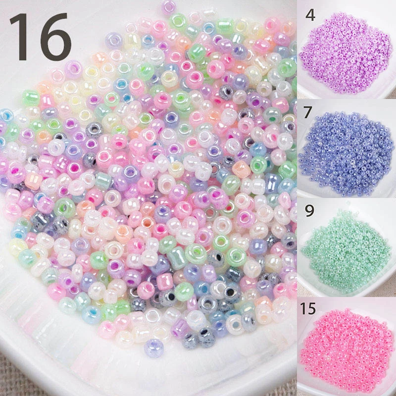 Wholesale 15 colors 2mm 3mm 4mm cream Glass Czech Seed Spacer beads For jewelry handmade DIY BL003-2XX