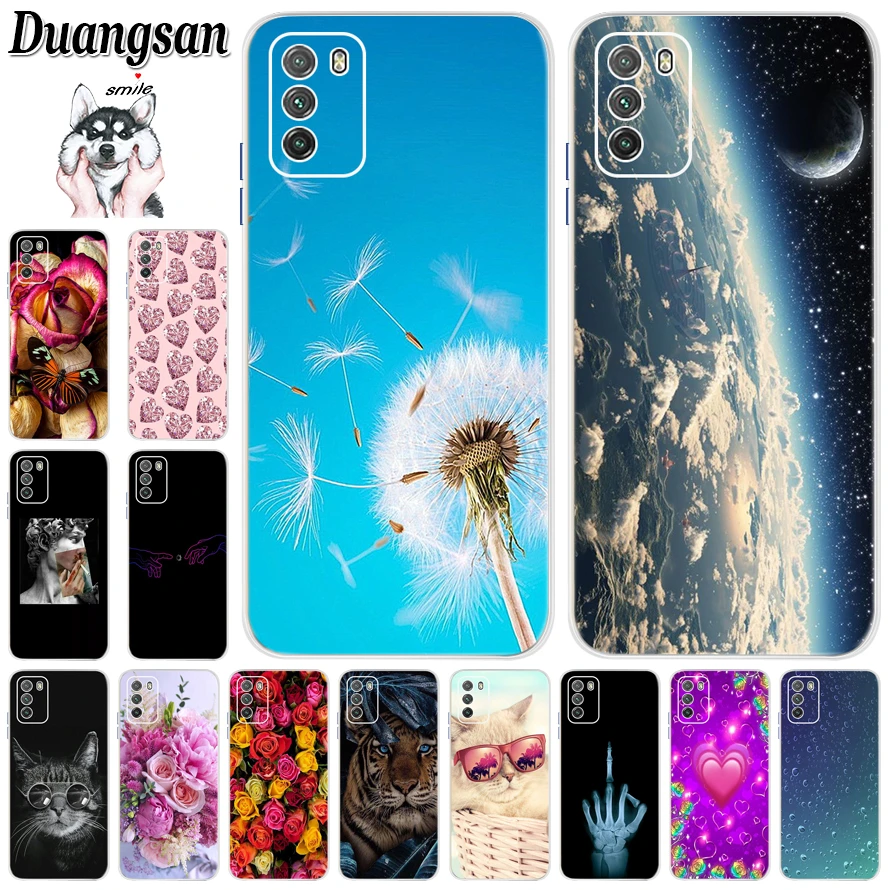 Cartoon silicone cases on for xiaomi mi pocophone M3 candy color soft tpu back cover fundas coque cases for xiaomi poco M3 poko