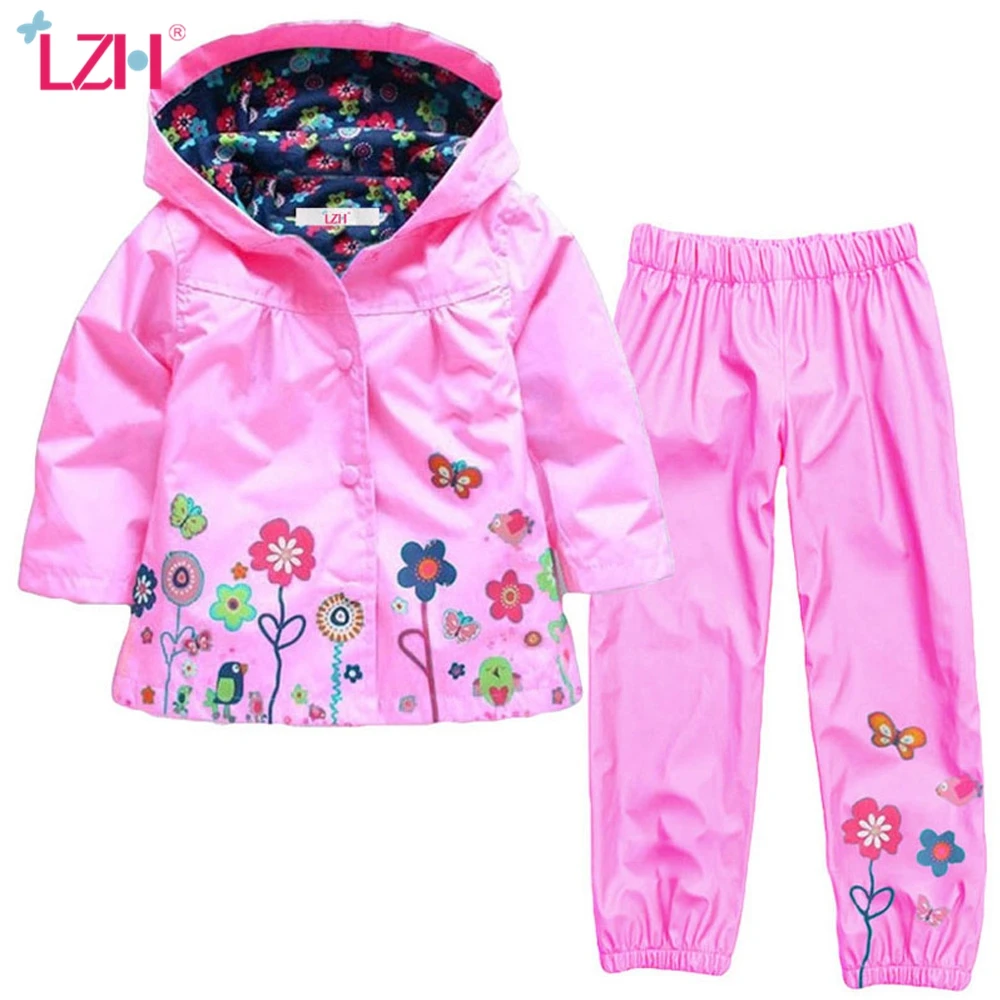 LZH Girls Clothing Sets 2021 Autumn Winter Girls Clothes Set Hoodie Jacket+Pants Kids Clothes Boys Sport Suit Children Clothes