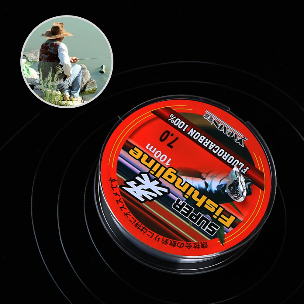 100M Super Strong 100% Fluorocarbon Monofilament Nylon PA Fishing Line 0.8-6LB Durable String Strong Rope Cord 3.5/4/4.5/5/6/7/8