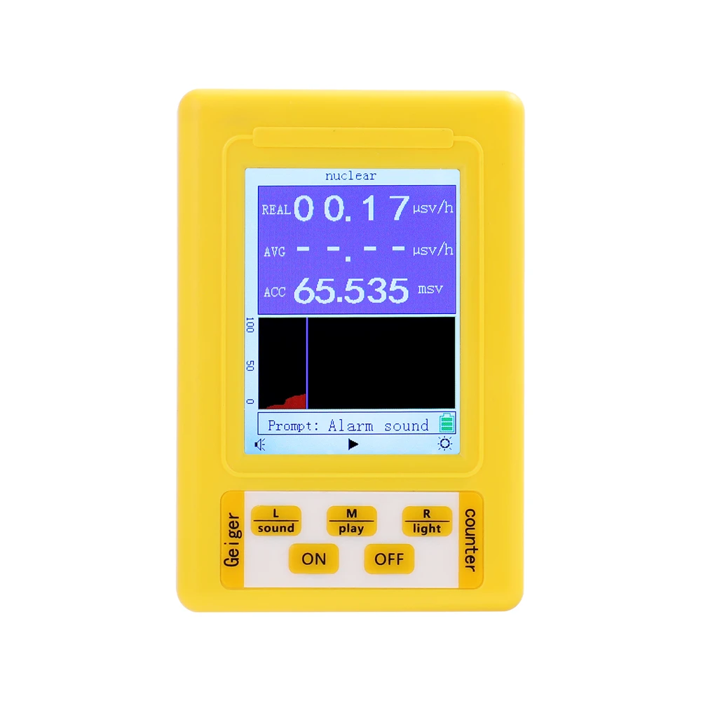 BR-9C 2-in-1 Handheld Digital Display Electromagnetic Radiation Nuclear Detector EMF Geiger Counter Full-functional Type Tester